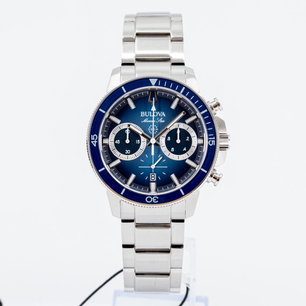 96B380-Bulova Men's 96B380 Marin Star Chrono Blue Dial Watch