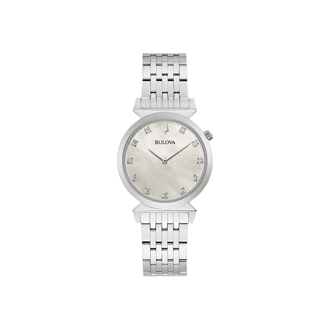 96P216- Bulova Ladies 96P216 Classic MOP Dial with Diamonds Watch