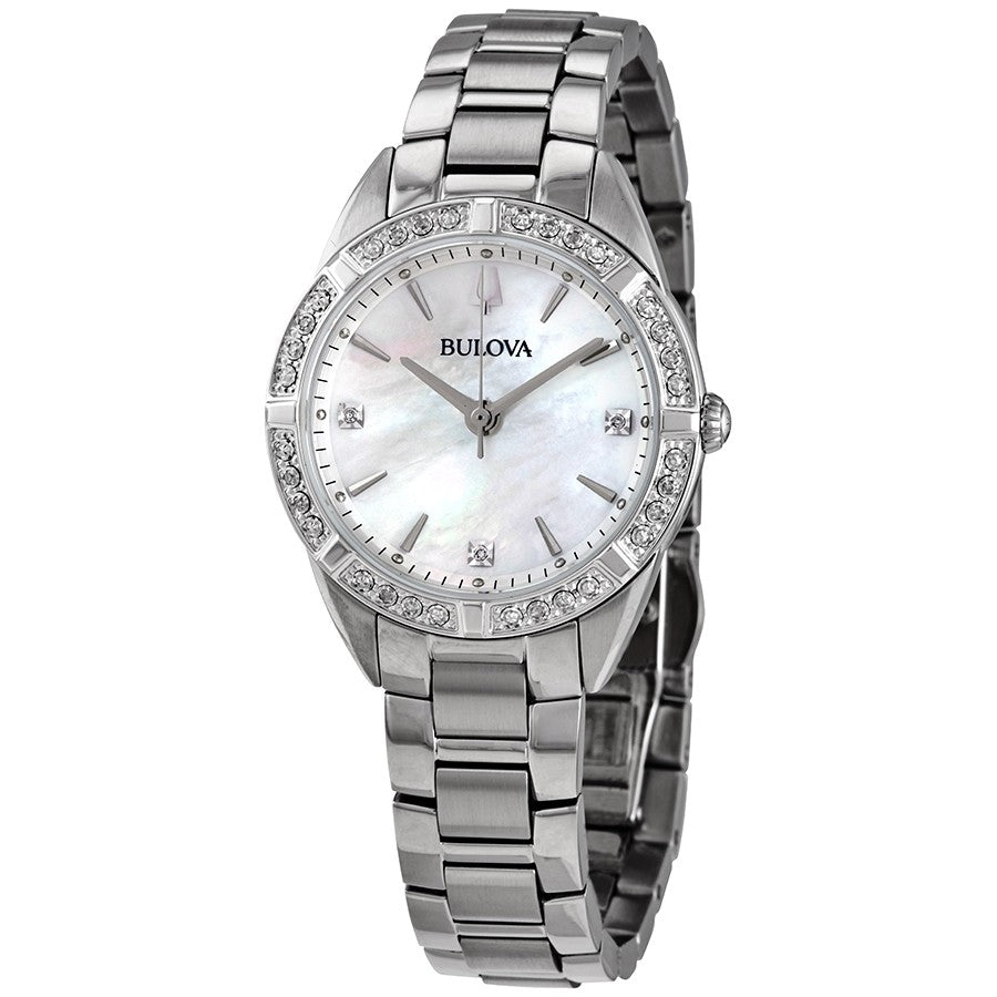 96R228-Bulova Ladies 96R228 Diamond MoP Dial Watch