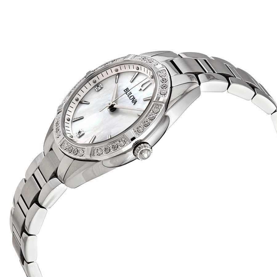 96R228-Bulova Ladies 96R228 Diamond MoP Dial Watch