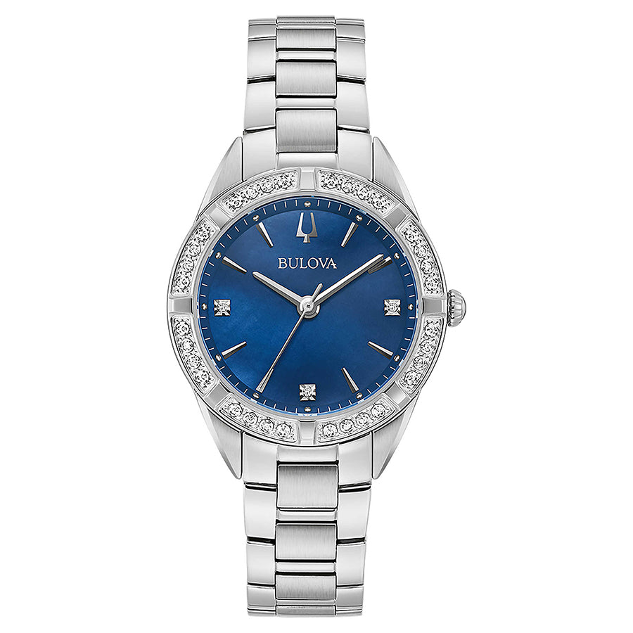 96R243-Bulova Ladies 96R243 Sutton Blue Dial Watch 