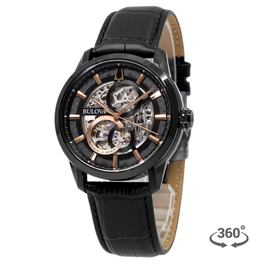 98A283-Bulova Men's 98A283 Sutton Skeleton Dial Watch