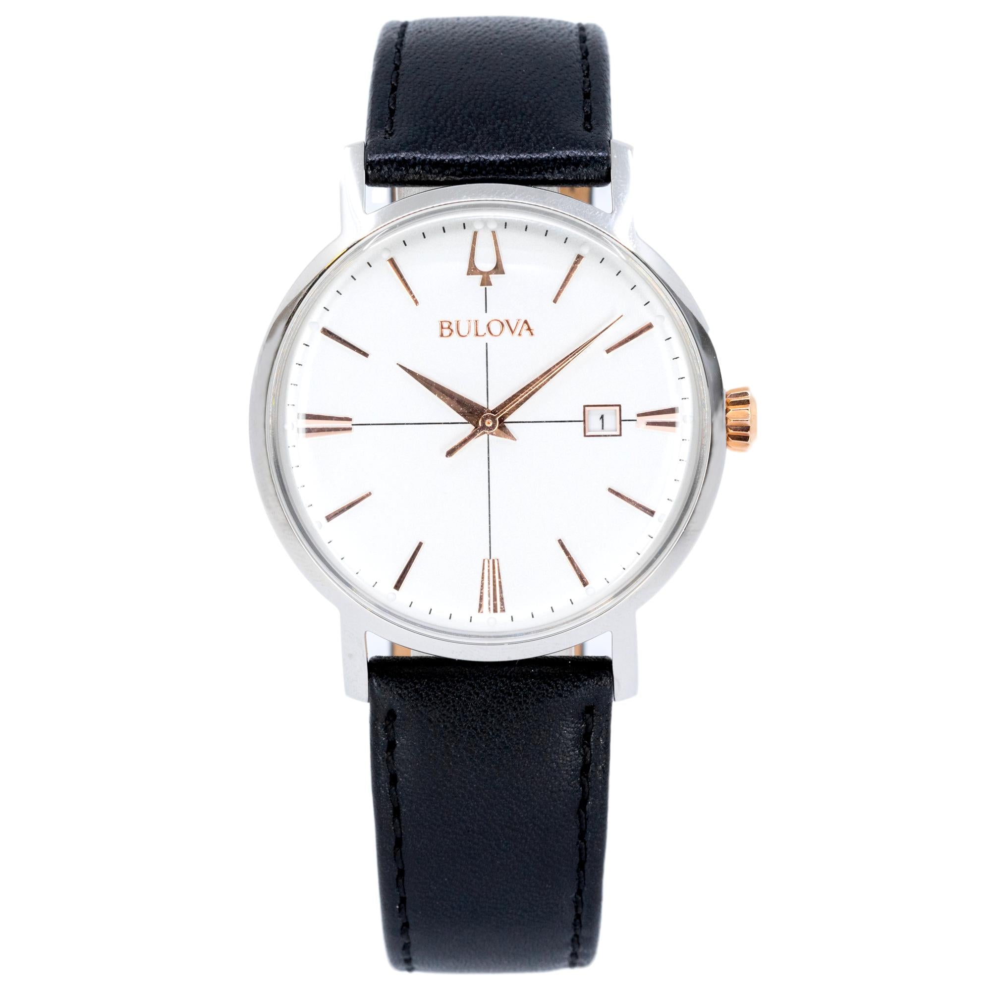 98B254-Bulova Men's 98B254 Classic  White Dial Quartz