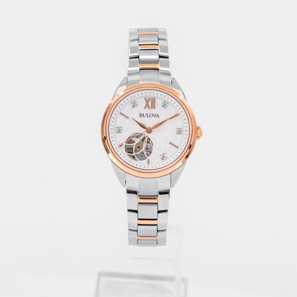 98P170-Bulova Men's 98P170 MOP Dial Diamonds Watch 