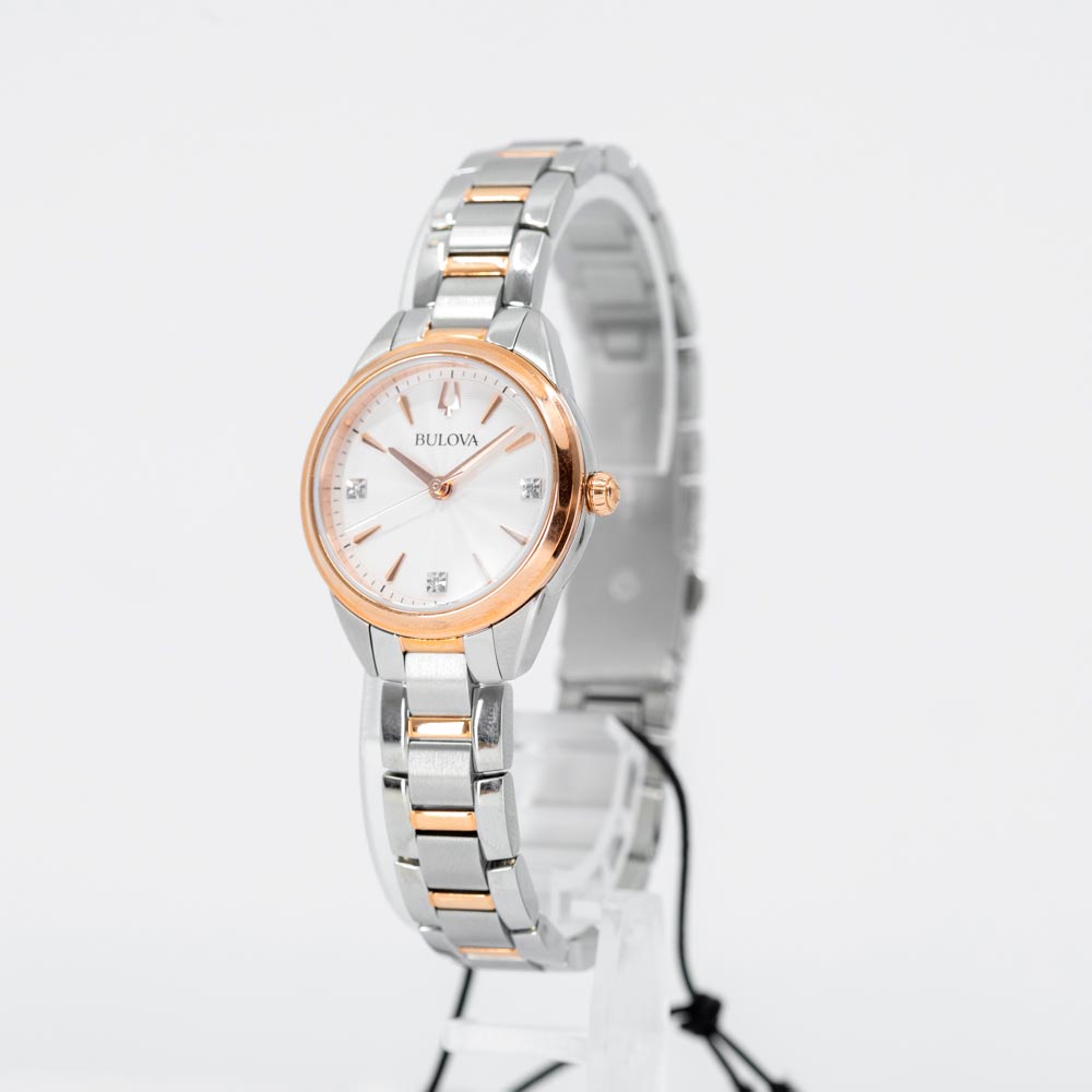 98P200-Bulova Ladies 98P200 Sutton Silver Dial Diamonds Watch