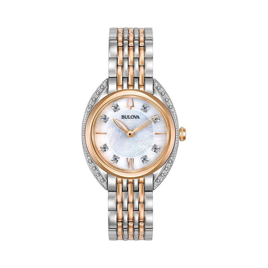 98R270-Bulova Ladies 98R270 MoP Dial with Diamonds Watch