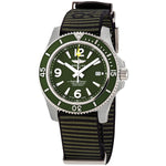 A17367A11L1W1-Breitling Men's A17367A11L1W1 Superocean II Green Dial Watch