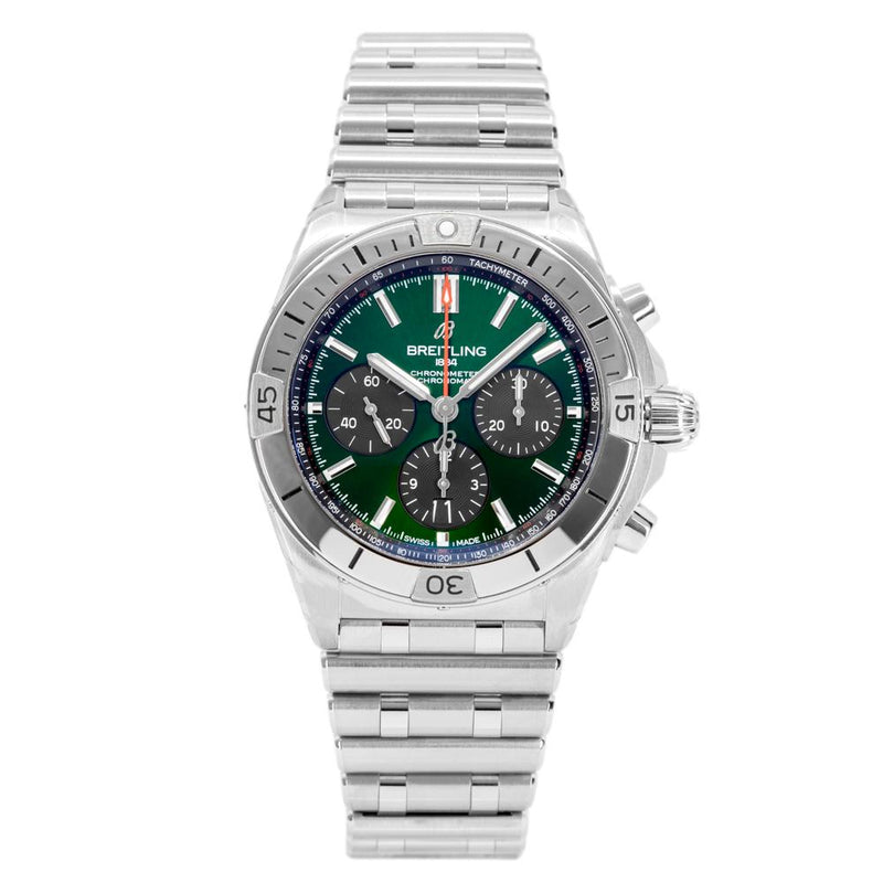AB0134101L1A1-Breitling Men's AB0134101L1A1 Chronomat Green Dial Watch