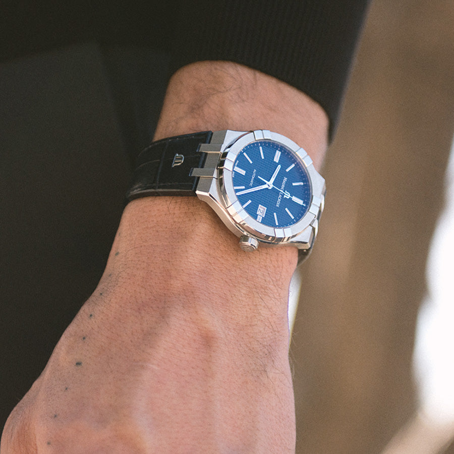 AI6008-SS001-330-1-Maurice Lacroix AI6008-SS001-330-1 Aikon Black Dial Watch