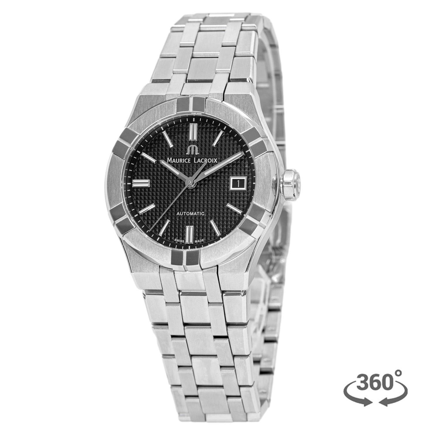 AI6008-SS002-330-1-Maurice Lacroix AI6008-SS002-330-1  Aikon Black Dial  Watch