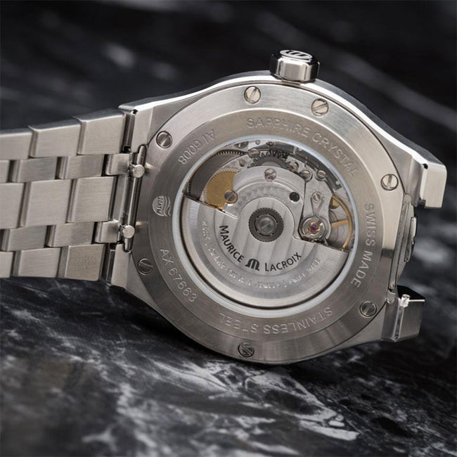 AI6008-SS001-330-1-Maurice Lacroix AI6008-SS001-330-1 Aikon Black Dial Watch