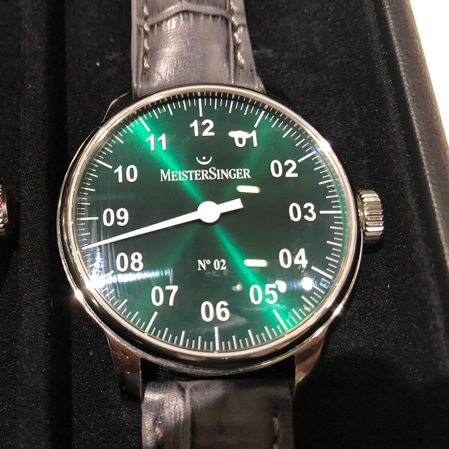 AM6609N-MeisterSinger Men's AM6609N N.02 Green Dial Watch