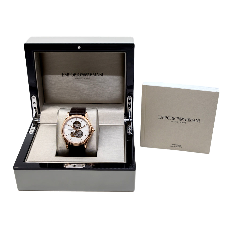 ARS3401-Emporio Armani Men's ARS3401 Automatic White Dial Watch 