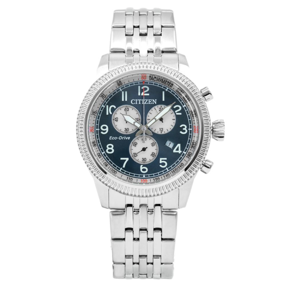 AT2460-89L-Citizen Men's AT2460-89L Aviator Chrono Blue Dial Watch