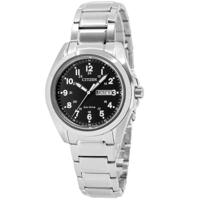 AW0050-58L-Citizen Men's AW0050-58L Eco-Drive Black Dial 