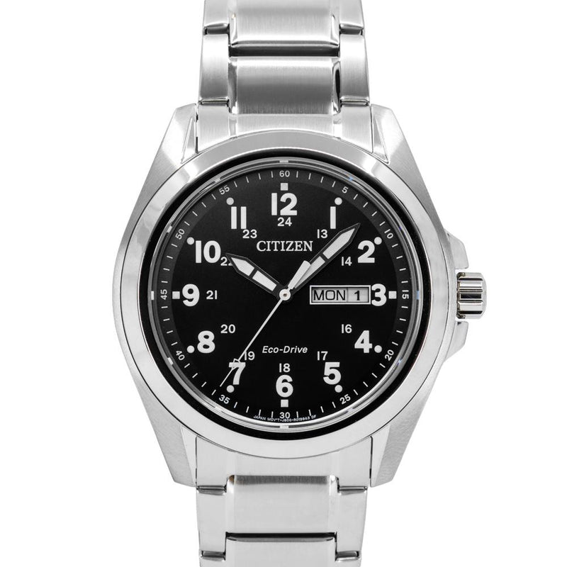 AW0050-58L-Citizen Men's AW0050-58L Eco-Drive Black Dial 
