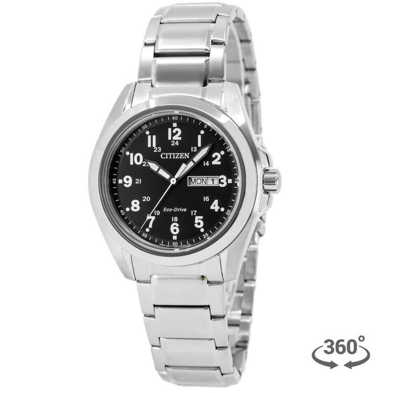AW0050-58L-Citizen Men's AW0050-58L Eco-Drive Black Dial 