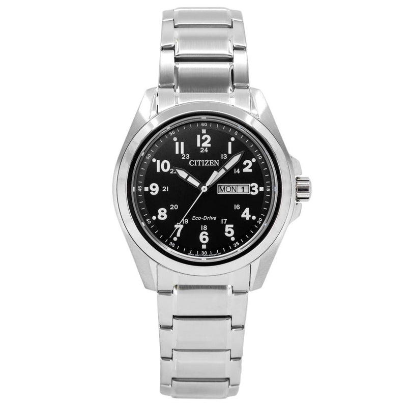 AW0050-58L-Citizen Men's AW0050-58L Eco-Drive Black Dial 