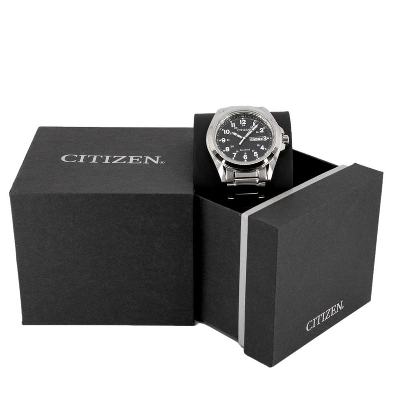 AW0050-58L-Citizen Men's AW0050-58L Eco-Drive Black Dial 