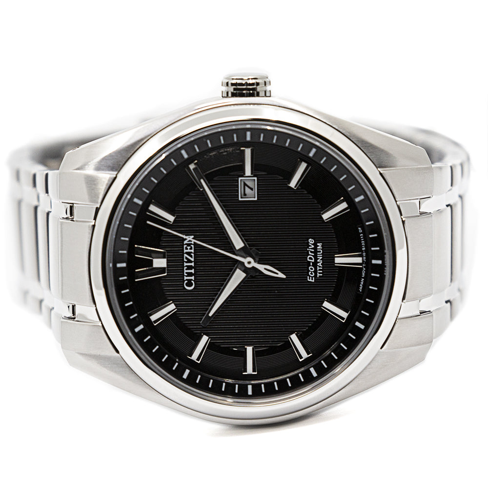 Citizen Mens AW1240 57E Super Titanium 1240 Black Dial