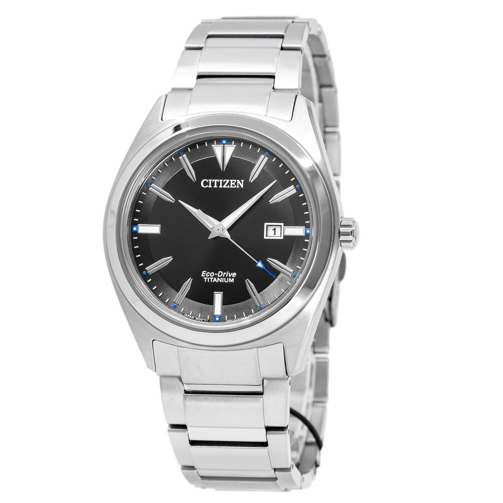 AW1640-83E-Citizen Men's AW1640-83E Super Titanium Black Dial Watch