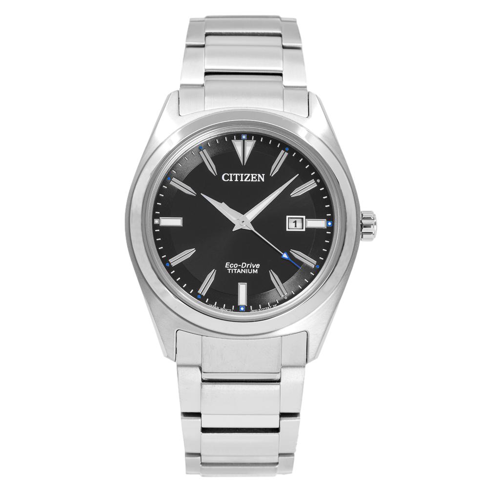 AW1640-83E-Citizen Men's AW1640-83E Super Titanium Black Dial Watch