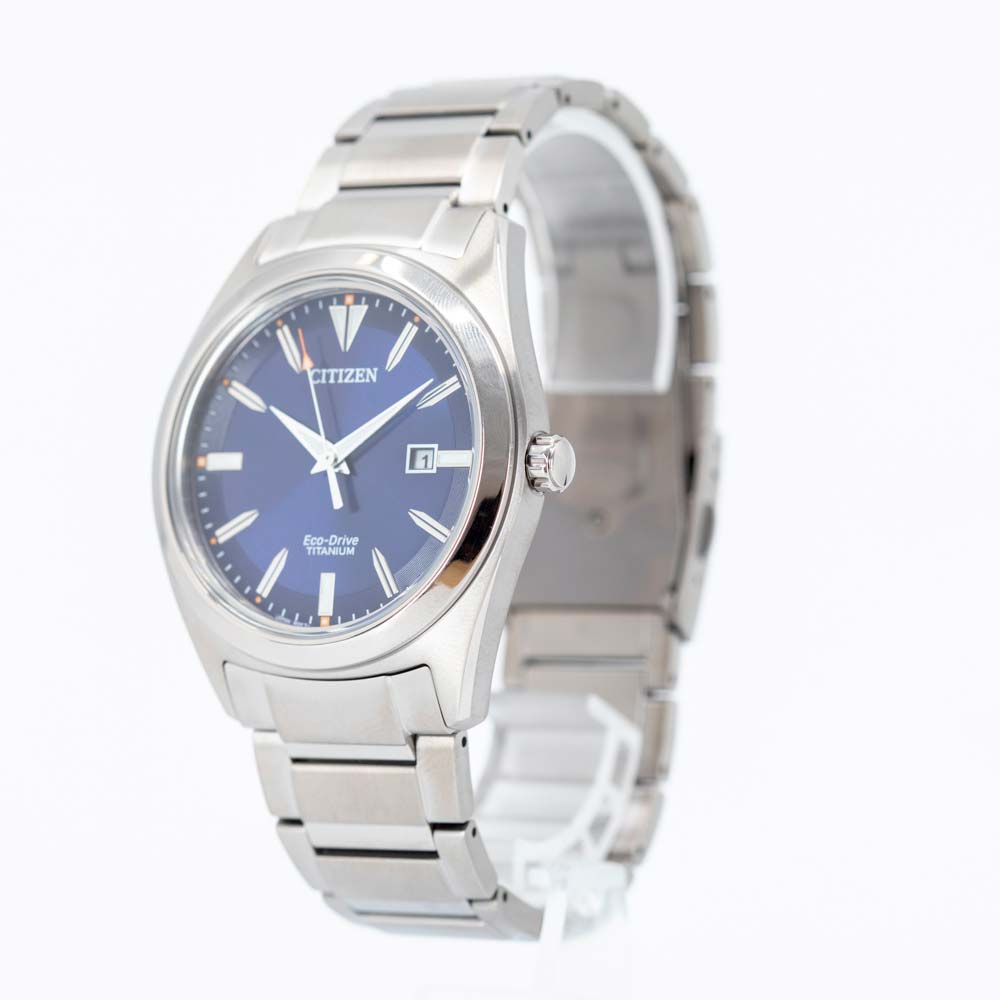 Citizen Men\'s AW1640-83L Watch Dial Titanium Blue Super