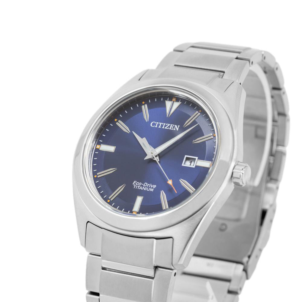 AW1640-83L-Citizen Men's AW1640-83L Super Titanium Blue Dial Watch