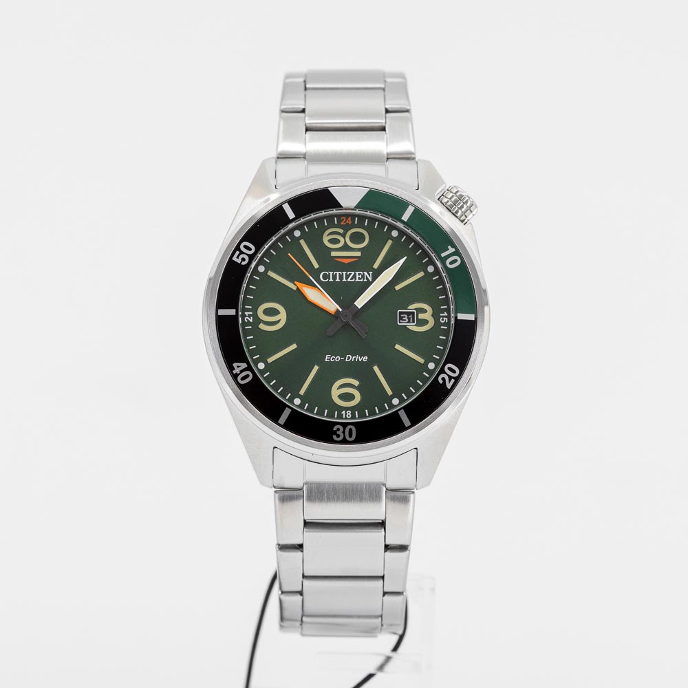 AW1718-88X-Citizen Man's AW1718-88X Seaplane Green Dial  Watch