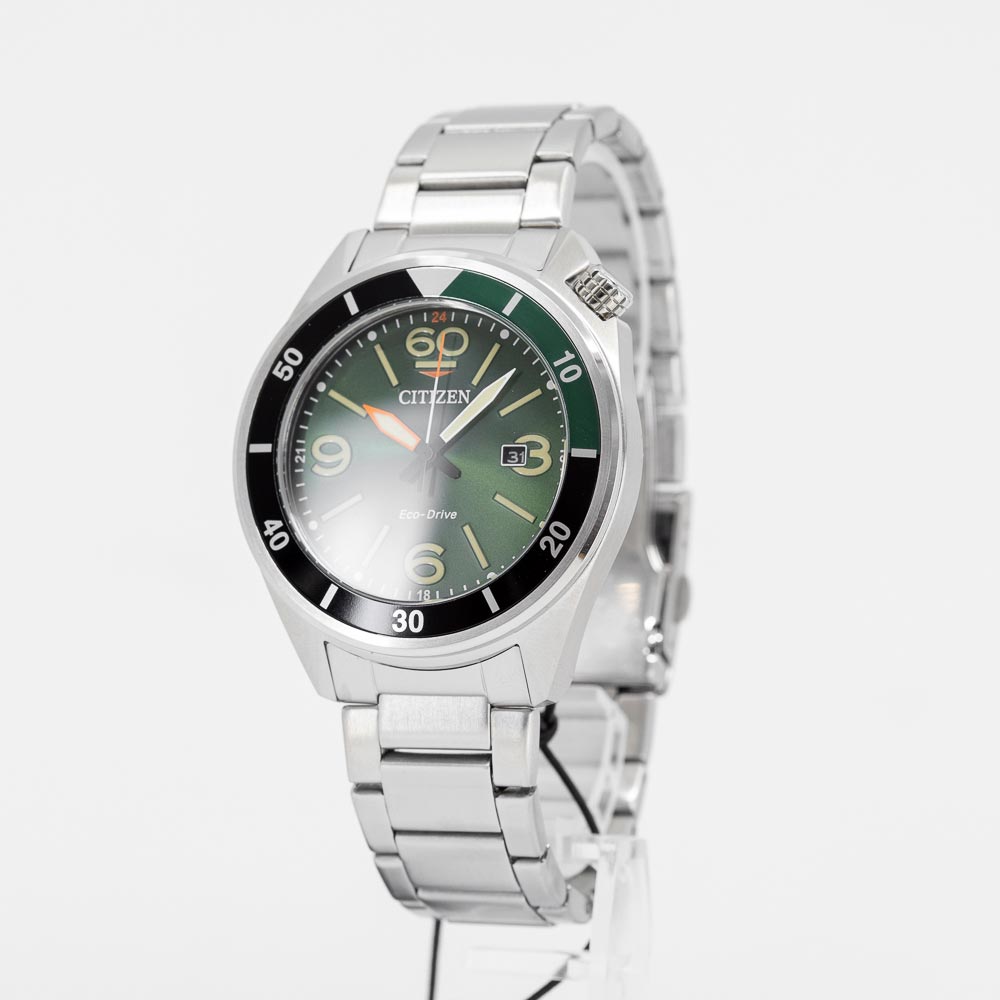 AW1718-88X-Citizen Man's AW1718-88X Seaplane Green Dial  Watch