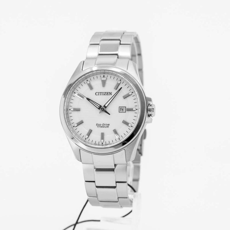 Titanium Watch Men\'s Dial BM7470-84A Citizen White