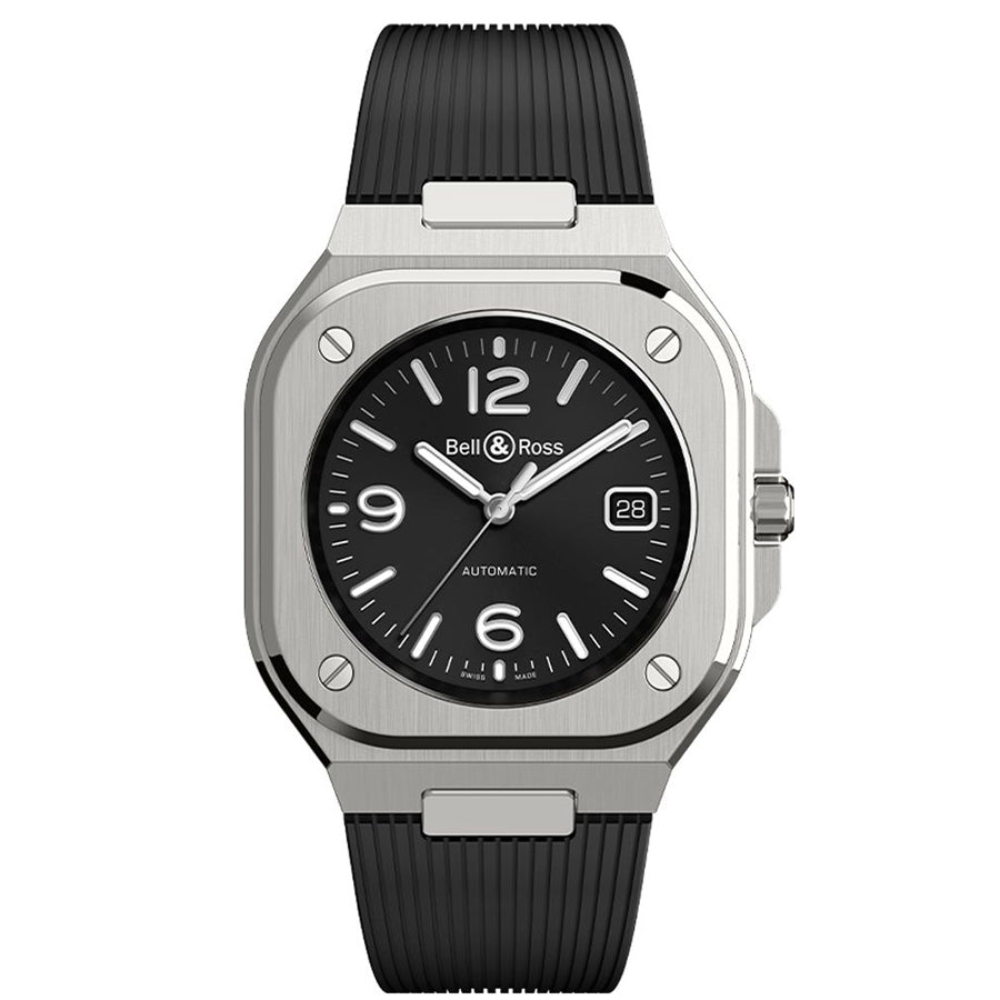 BR05A-BL-ST/SRB-Bell&Ross Men's BR05A-BL-ST/SRB Black Dial Watch