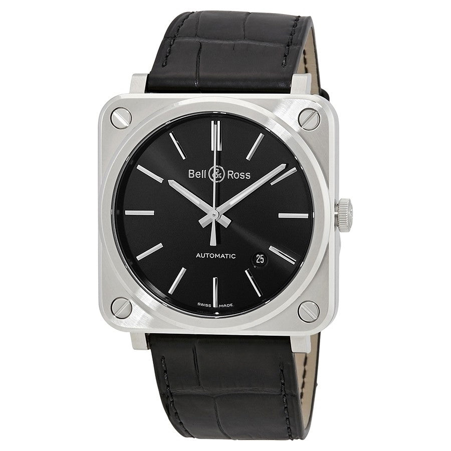 BRS92-BLC-ST/SCR-Bell&Ross Men's BRS92-BLC-ST/SCR Aviation Black Watch