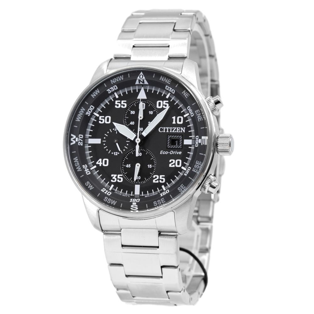 CA0690-88E-Citizen Men's CA0690-88E Aviator Chrono Black Dial Watch 