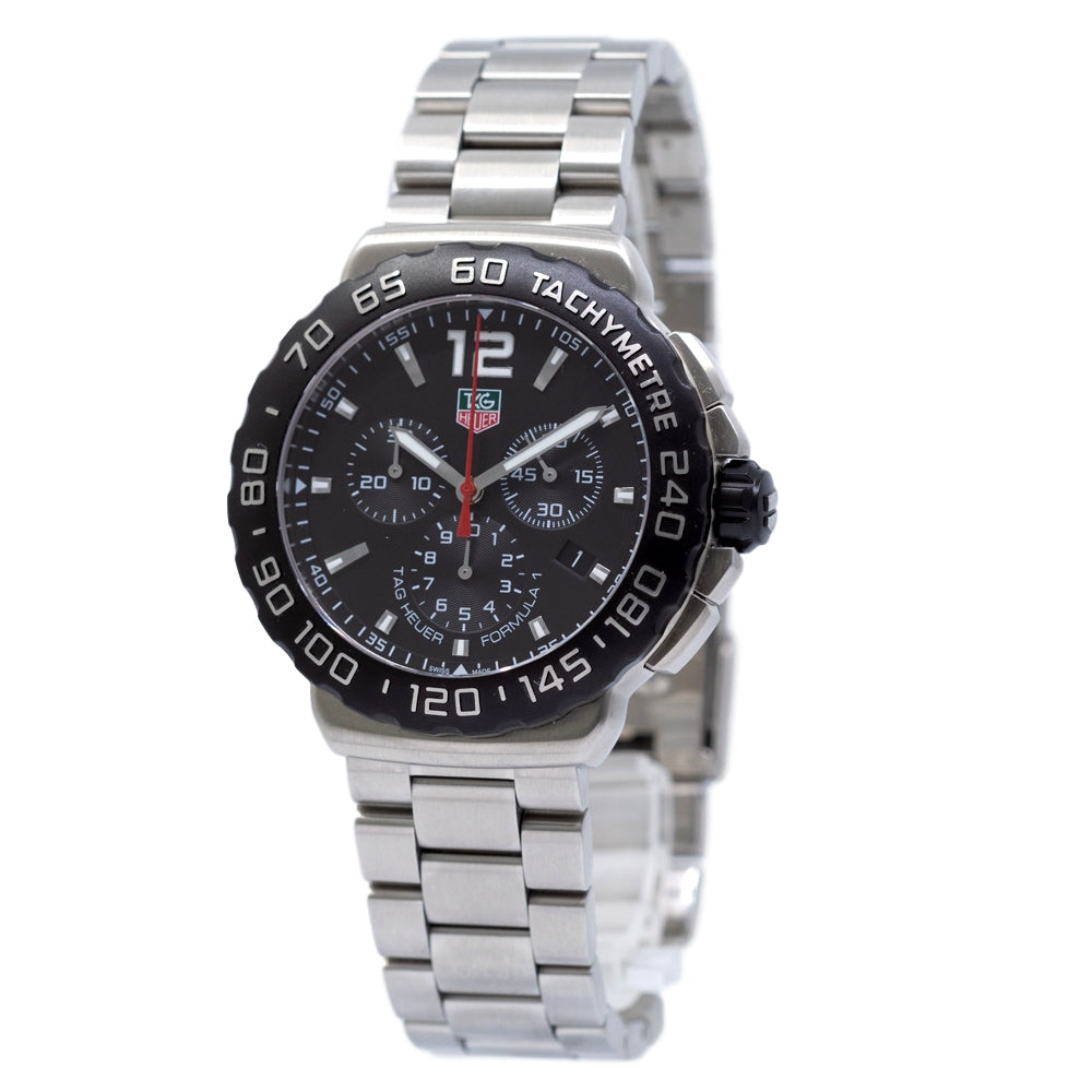 CAU1110.BA0858-Tag Heuer CAU1110.BA0858 F1 Chronograph Black Dial Watch 