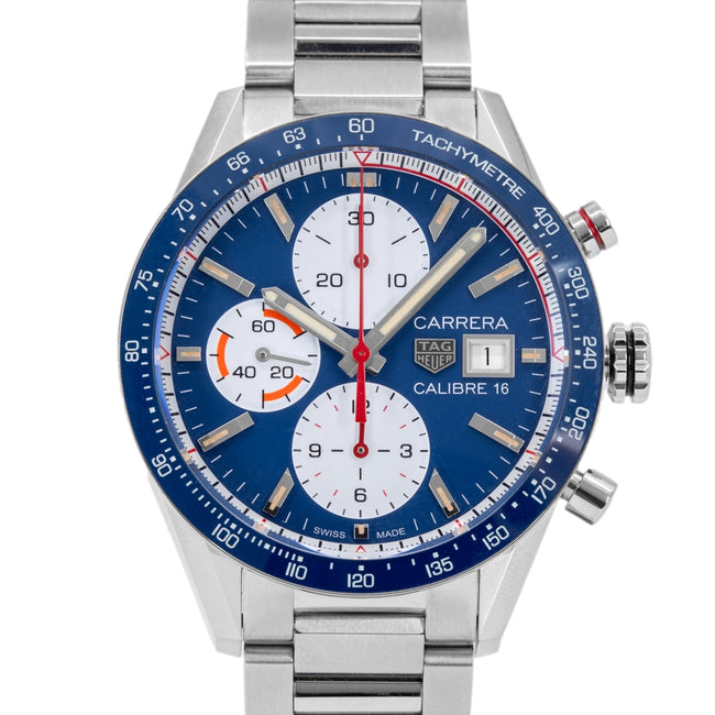 CV201AR.BA0715-Tag Heuer Men's CV201AR.BA0715 Carrera Caliber16 Blue Auto