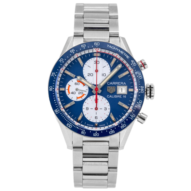 CV201AR.BA0715-Tag Heuer Men's CV201AR.BA0715 Carrera Caliber16 Blue Auto