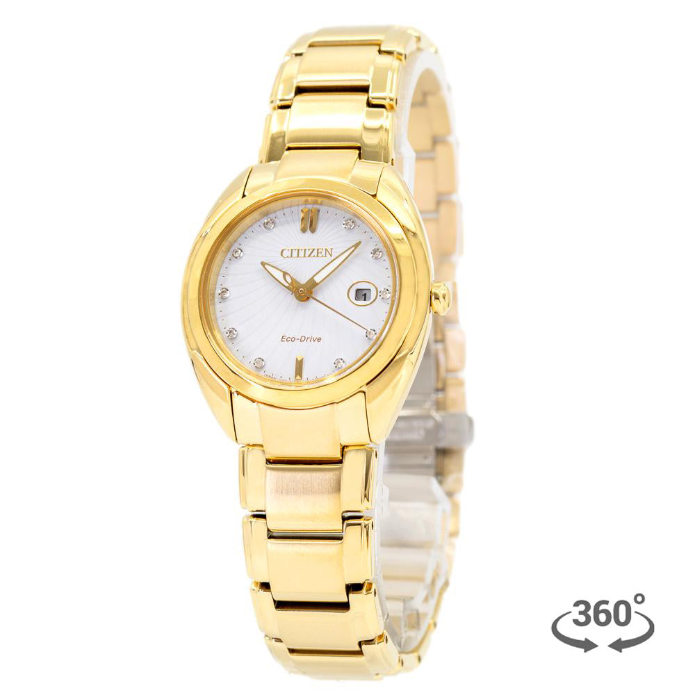 EM0313-54A-Citizen Ladies EM0313-54A  Gold-Tone Watch 