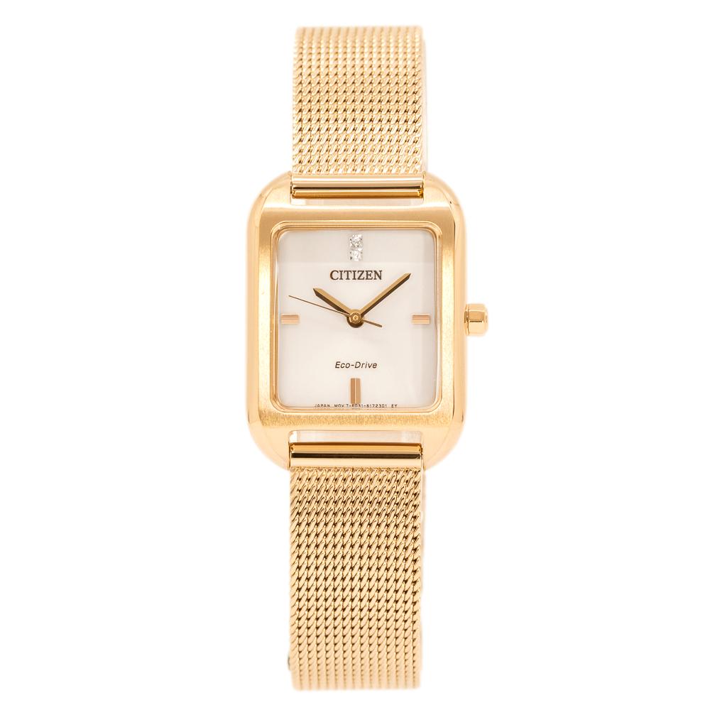 EM0493-85P-Citizen Ladies EM0493-85P Eco-Drive Pink Gold PVD Watch