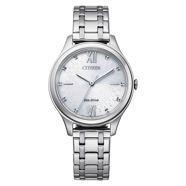 EM0500-73A-Citizen Ladies EM0500-73A Elegant Silver Dial Watch