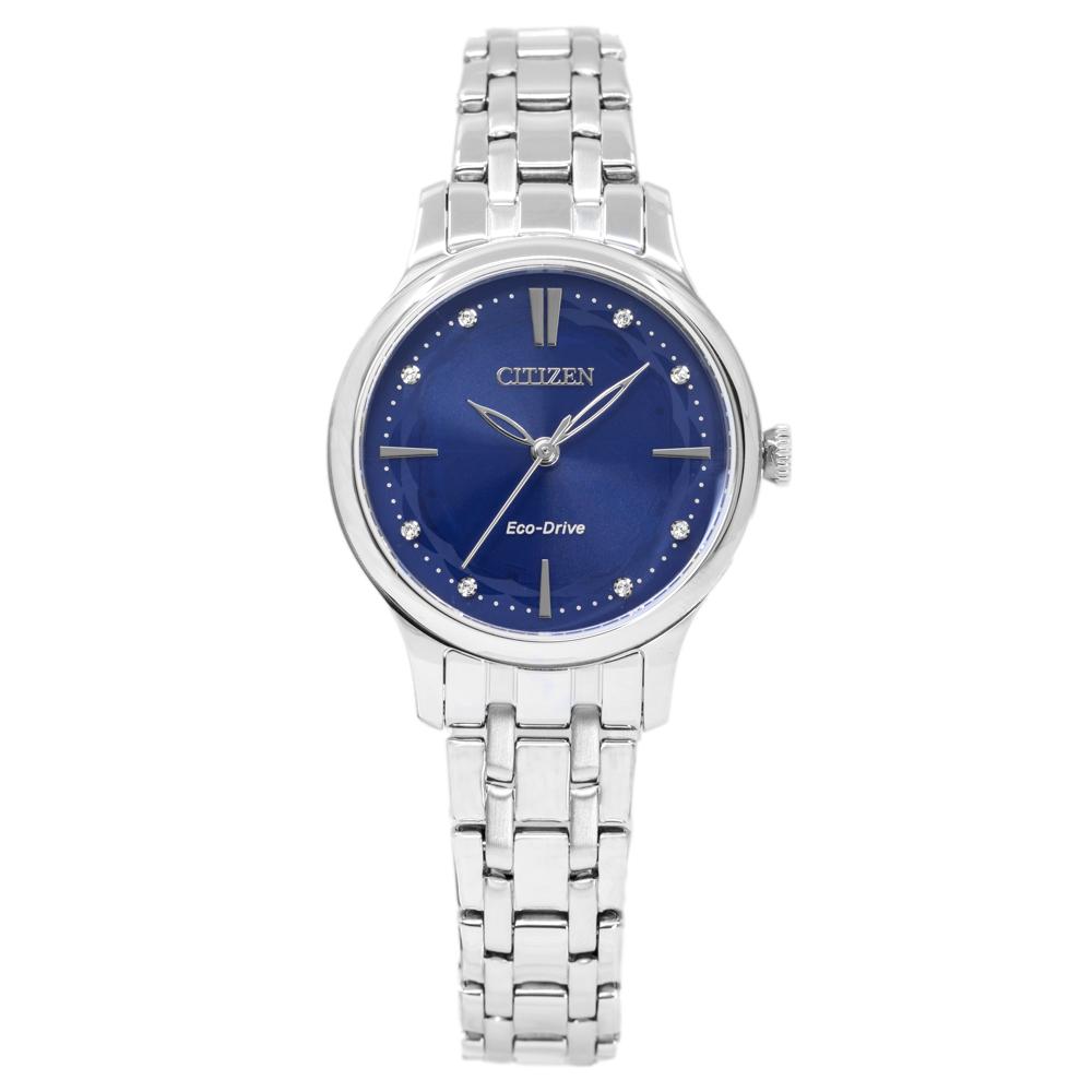 EM0890-85L-Citizen Ladies EM0890-85L Dress Crystal Blue Dial Watch
