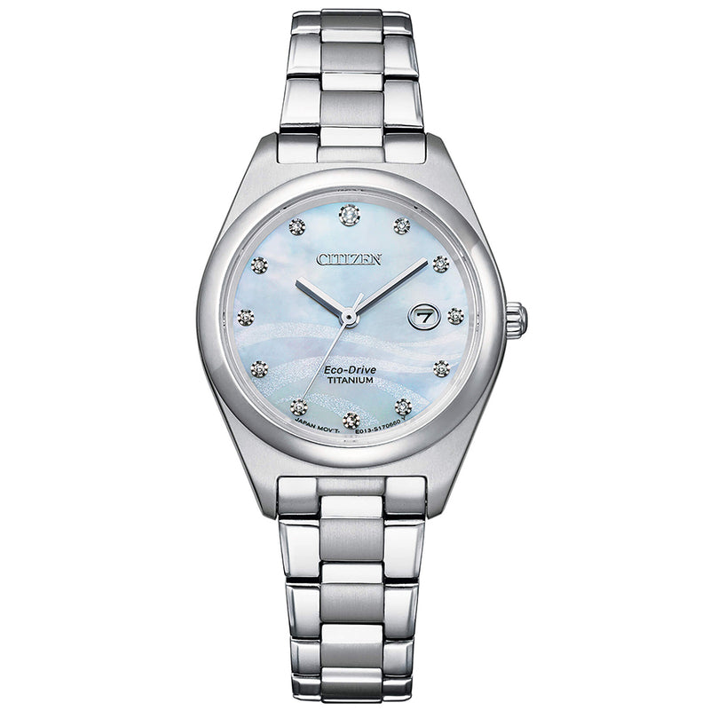 EW2600-83D-Citizen Ladies EW2600-83D Super Titanium Diamond Set Watch
