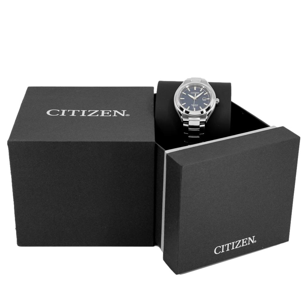 EW2610-80L-Citizen Ladies EW2610-80L Super Titanium Blue Dial Watch