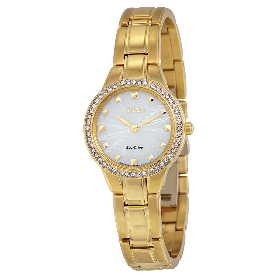 EX1362-54P-Citizen Ladies EX1362-54P Silhouette Crystal Gold Watch