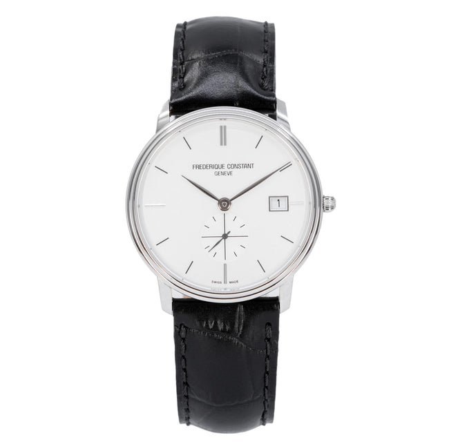 FC-245S4S6-Frederique Consta FC-245S4S SlimLine Silver Dial Watch