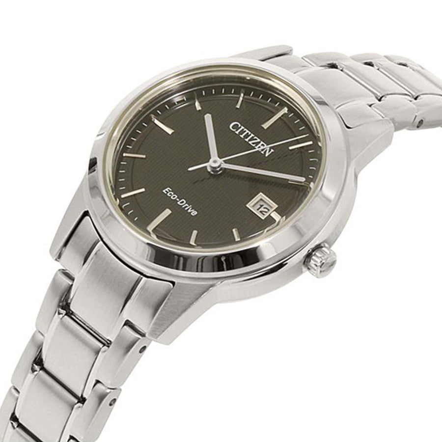 FE1081-59E-Citizen Ladies FE1081-59E Eco-Drive Black Dial Watch