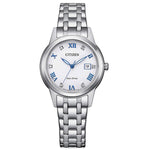 FE1240-81A-Citizen Ladies FE1240-81A Eco-Drive White Dial Diamond Watch