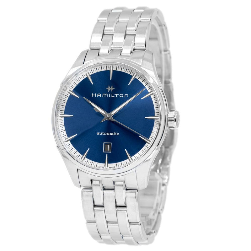 H32475140-Hamilton Men's H32475140 Jazzmaster Blue Dial Watch