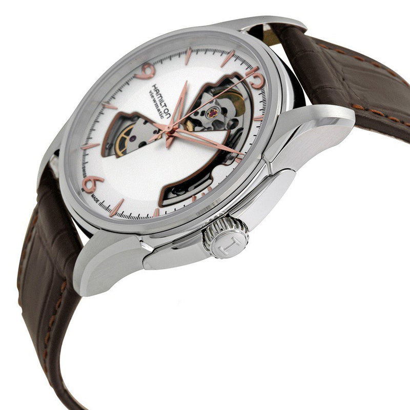 H32565555-Hamilton H32565555 Jazzmaster Open Heart White Dial Watch