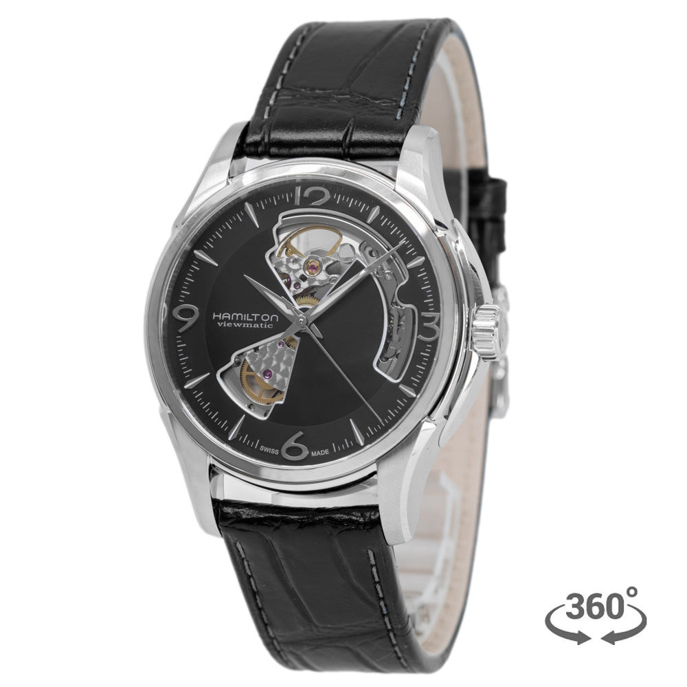 H32565735-Hamilton Men's H32565735 Jazzmaster Open Heart Watch